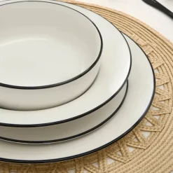 Karaca Emma 30-Piece Porcelain Dinner Set for 6 People, White