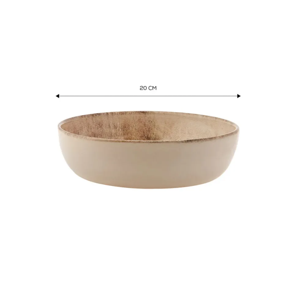 Karaca Ephesus Ceramic Pasta Bowl, 20cm, White Multi