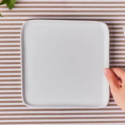 Karaca Epsilon Porcelain Square Dessert/Side Plate, 22cm, White