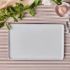Karaca Epsilon Porcelian Rectangle Serving Platter, 44cm, White