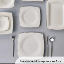 Karaca Fine Pearl Neklus 58-Piece Dinner Set for 12 People, Gold