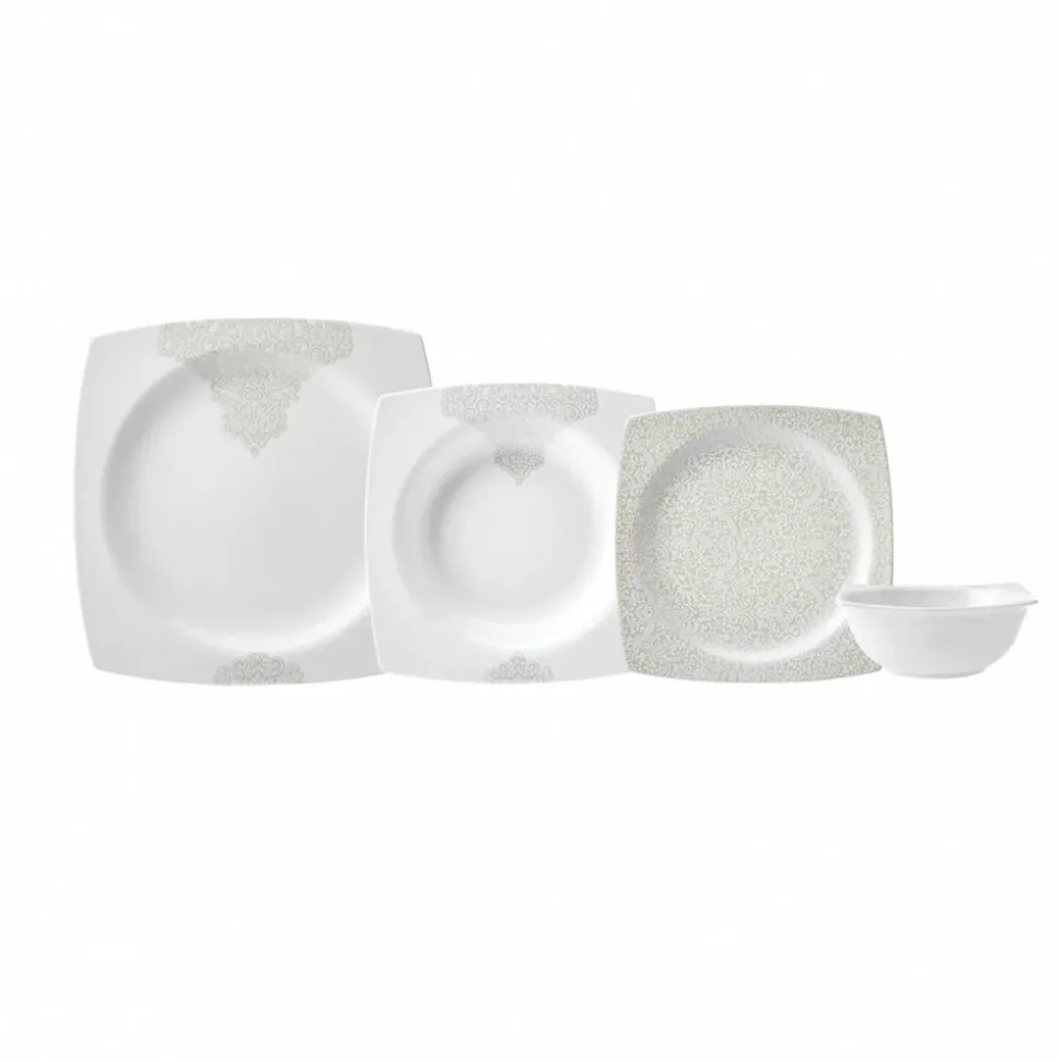 Karaca Flava 24-Piece Porcelain Dinner Set for 6 People, Multi