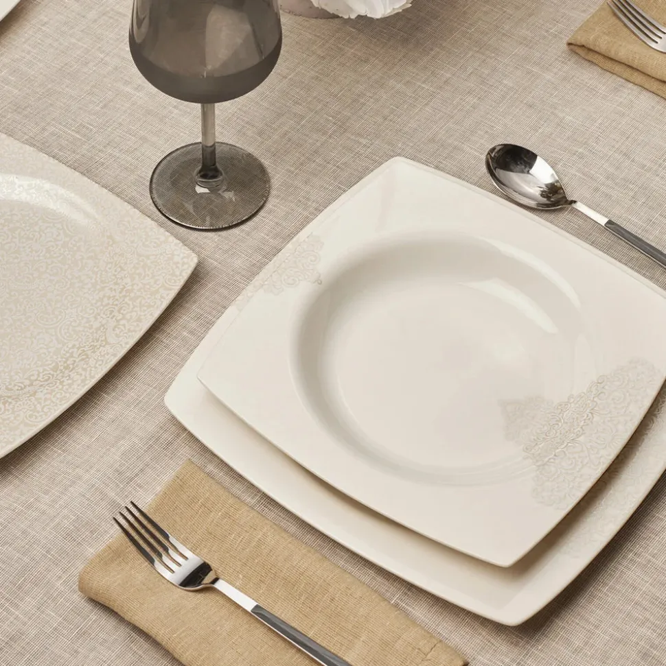 Karaca Flava 24-Piece Porcelain Dinner Set for 6 People, Multi