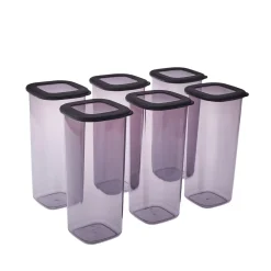 Karaca Forbs 6-Piece Storage Container, 1750ml, Anthratice
