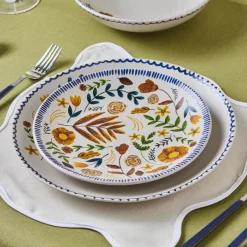 Karaca Gardenya 18-Piece Stoneware Dinner Set for 6 People, Multi