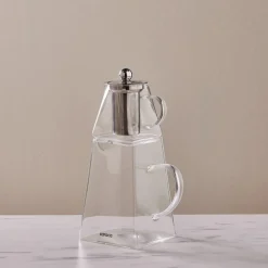 Karaca Giza Borosilicate Glass Teapot Set, Transparent