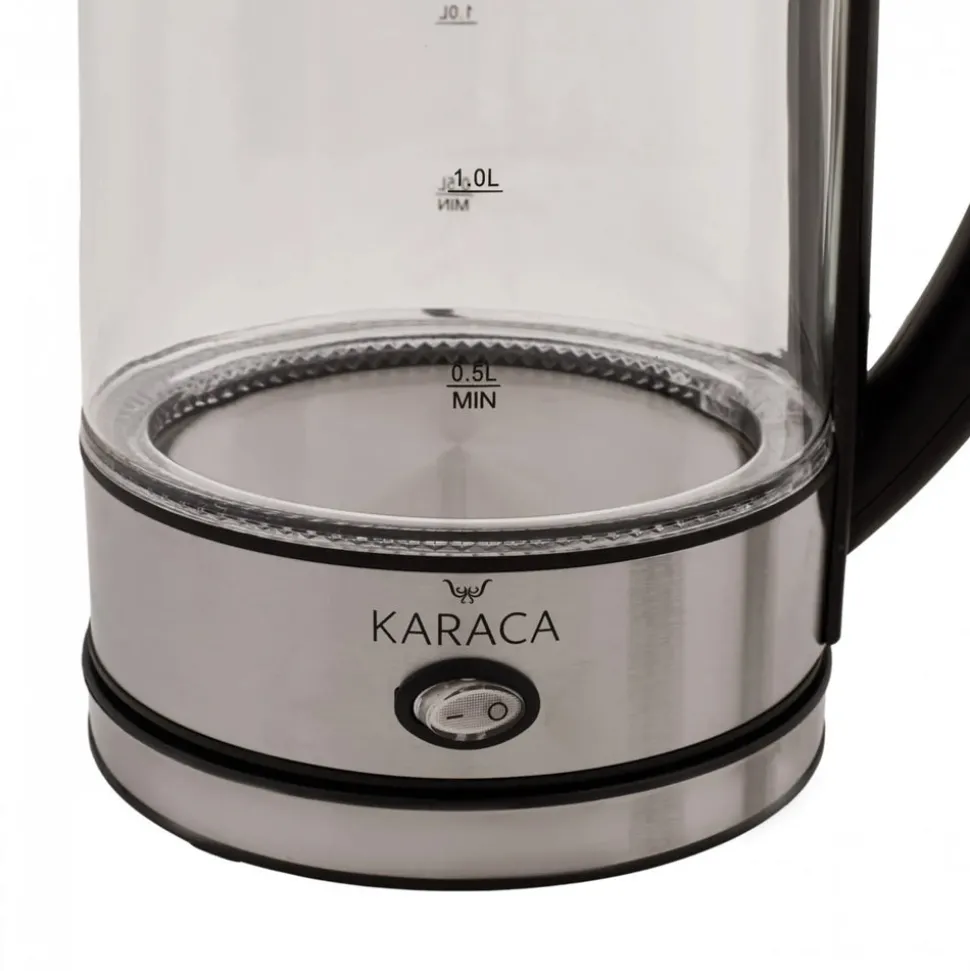Karaca Glass Herbal Tea Maker and Kettle, 1.7L, Inox
