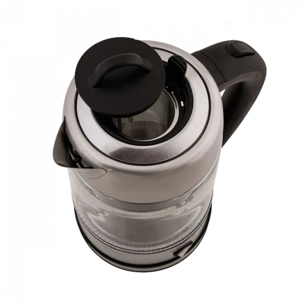 Karaca Glass Herbal Tea Maker and Kettle, 1.7L, Inox