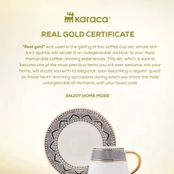 Karaca Globe 12-Piece Porcelain Espresso Turkish Coffee Cup Set for 6 People, 80ml, Multi