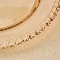Karaca Glory Glass Placemat, 32cm, Amber