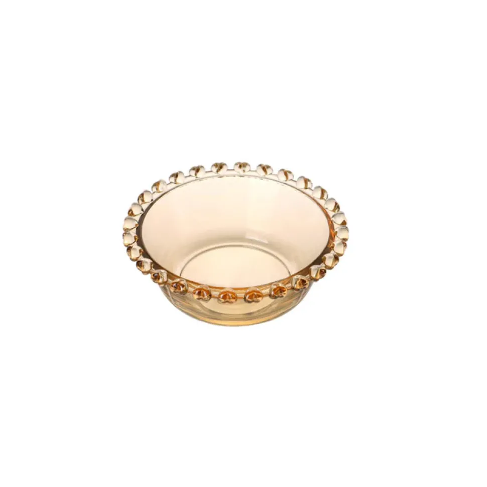 Karaca Glory Glass Snack Bowl, 9cm, Amber