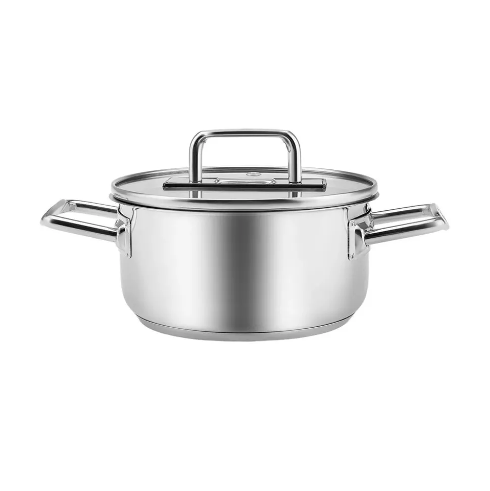 Karaca Grace Stainless Steel Induction Stockpot with Lid, 30cm, Silver