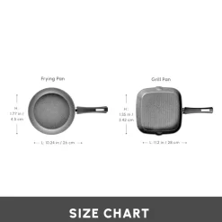 Karaca Gris Biogranite 2-Piece Induction Cookware Set, Grey