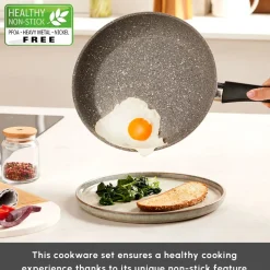 Karaca Gris Biogranite 7-Piece Non-Stick Induction Cookware Set, Grey
