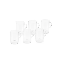Karaca Guido 6-Piece Tea Cup Set for 6 People, 200ml, Transparent