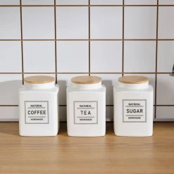 Karaca Gusso 3-Piece Porcelain Storage Container, 1.3L