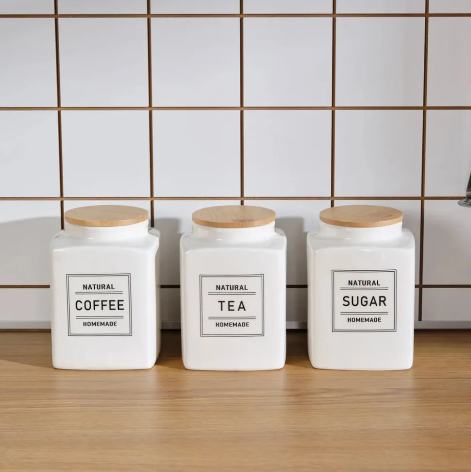 Karaca Gusso 3-Piece Porcelain Storage Container, 1.3L