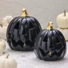 Karaca Halloween Led Light Trinket, 15cm, Black Gold