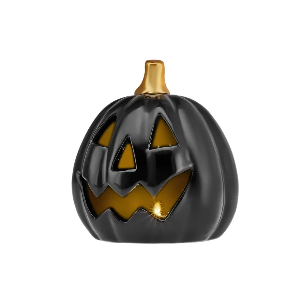 Karaca Halloween Led Light Trinket, 15cm, Black Gold
