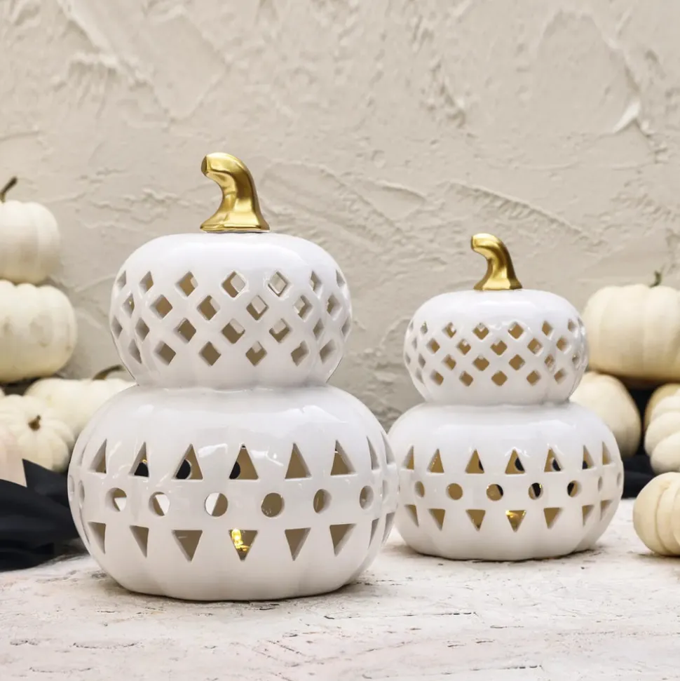 Karaca Halloween Led Light Trinket, 24cm, White Gold