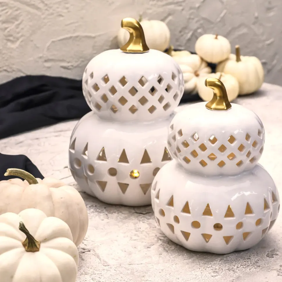 Karaca Halloween Led Light Trinket, 24cm, White Gold