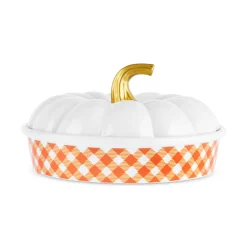 Karaca Halloween Mothers Hand Pumpkin Ceramic Serving Platter, 24cm, Multicolour