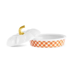 Karaca Halloween Mothers Hand Pumpkin Ceramic Serving Platter, 24cm, Multicolour
