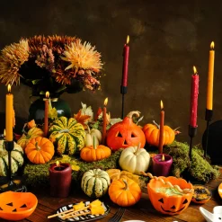 Karaca Halloween Pumpkin Ceramic Snack Bowl, 13cm, Orange