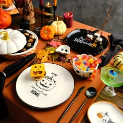 Karaca Halloween Pumpkin Party Ceramic Serving Platter, 29cm, Multicolour
