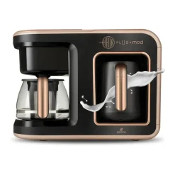Karaca Hatır Plus Mod 5 in 1 Essential Tea, Coffee Maker and Milk Steamer, 1400W, Rosie Brown