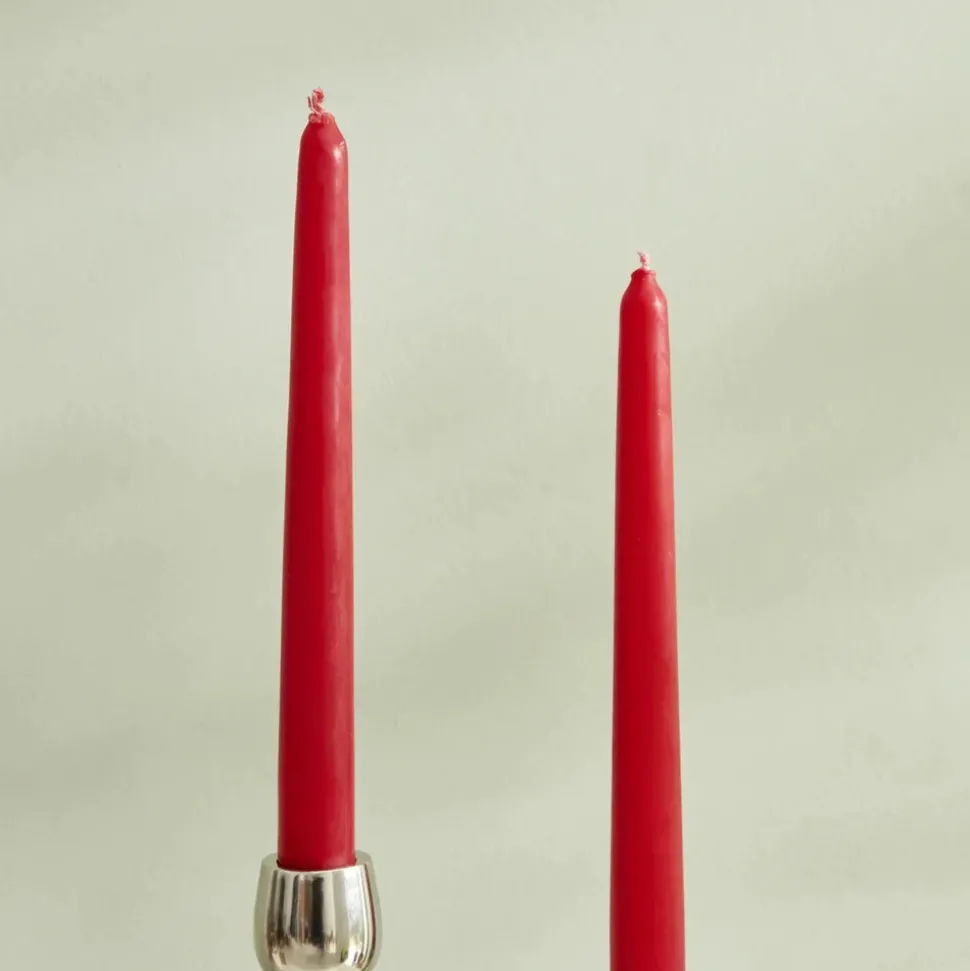 Karaca Home Andy 2-Piece Candle, 24cm, Red