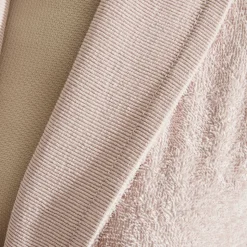 Karaca Home Andy 100% Turkish Cotton Bathrobe Set, L/XL, Powder
