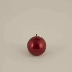 Karaca Home Ball Candle, 7cm, Red