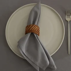 Karaca Home Belle 2-Piece Fabric Napkin, 40x40cm, Grey
