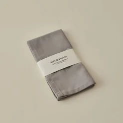 Karaca Home Belle 2-Piece Fabric Napkin, 40x40cm, Grey