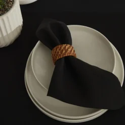 Karaca Home Belle 2-Piece Fabric Napkin, 40x40cm, Black
