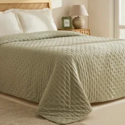Karaca Home Breezy Bedspread, Double, Sage Green