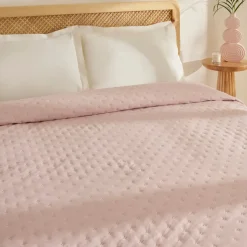 Karaca Home Breezy Bedspread, Single, Powder Pink