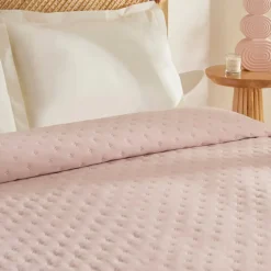 Karaca Home Breezy Bedspread, Single, Powder Pink