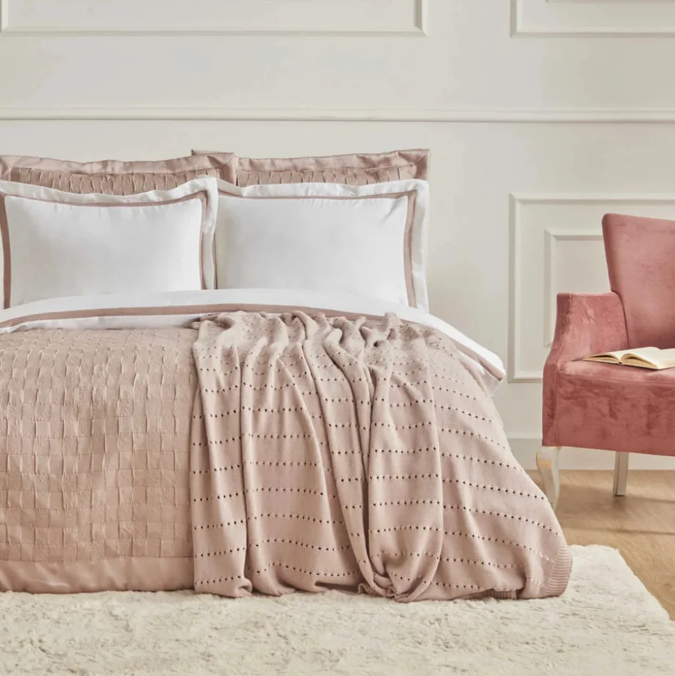 Karaca Home Bride Coll Bianca Bedding Set, Double, Powder