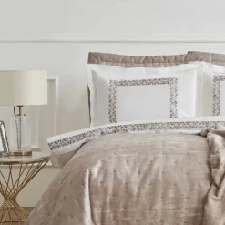 Karaca Home Bride Coll Bianca Bedding Set, Double, Stone
