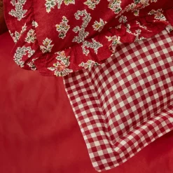 Karaca Home Carlo Duvet Cover Set 100% Turkish Cotton, Double, Red
