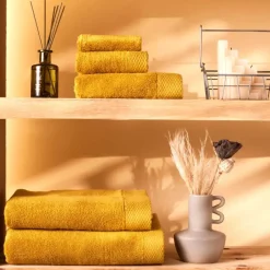 Karaca Home Chandler Modal Bath Towel, 100cmx150cm, Mustard