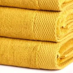 Karaca Home Chandler Modal 100% Turkish Cotton Towel Set, Mustard