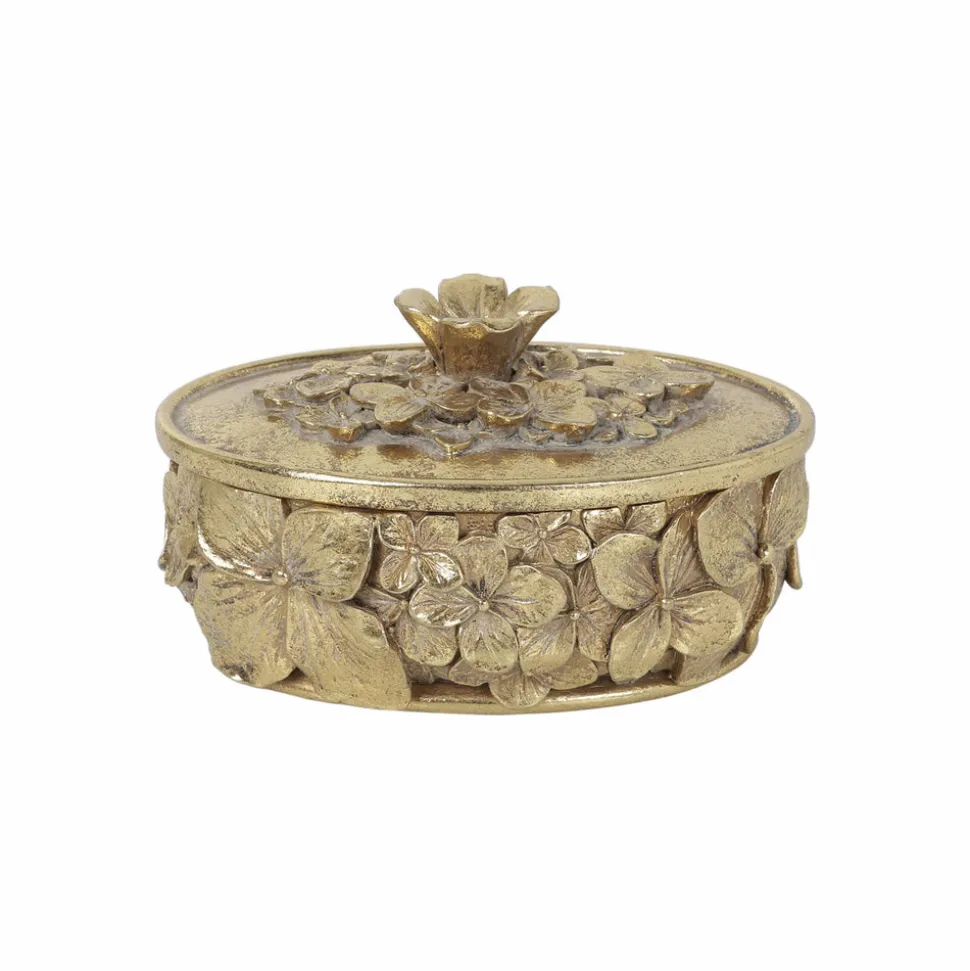 Karaca Home Coretta Gold Decorative Box, 13x10cm, Gold
