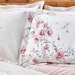 Karaca Home Dalila 100% Turkish Cotton Duvet Cover Set, Double, Pink