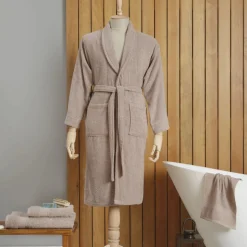 Karaca Home Dielle Recycle Bathrobe, L/XL, Beige