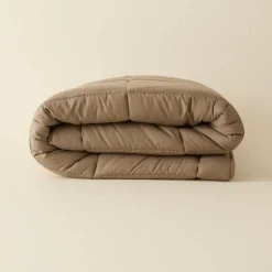Karaca Home Double Face Duvet Cover, 155x220cm, Beige-Mocha