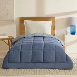 Karaca Home Double Face Duvet Cover, 155x220cm, Blue-Mint