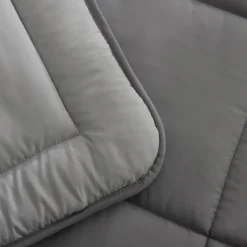 Karaca Home Double Face Duvet Cover, 155x220cm, Anthratice-Grey